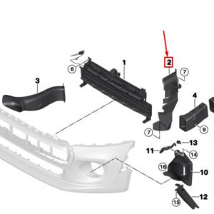 51647455615 - NEW MINI CABRIO F57 CONVERTIBLE FRONT LEFT BUMPER AIR DUCT 51647455615 ORIGINAL