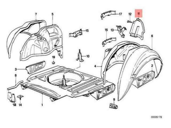 51711916125 - OEM BMW E30 CONVERTIBLE COUPE ESTATE LEFT LOCKING PLUG 51711916125 GENUINE NEW