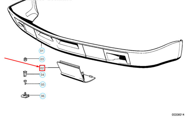 51711919944 - NEW BMW 5 Series E28 FRONT SPOILER RIGHT COVERING 51711919944