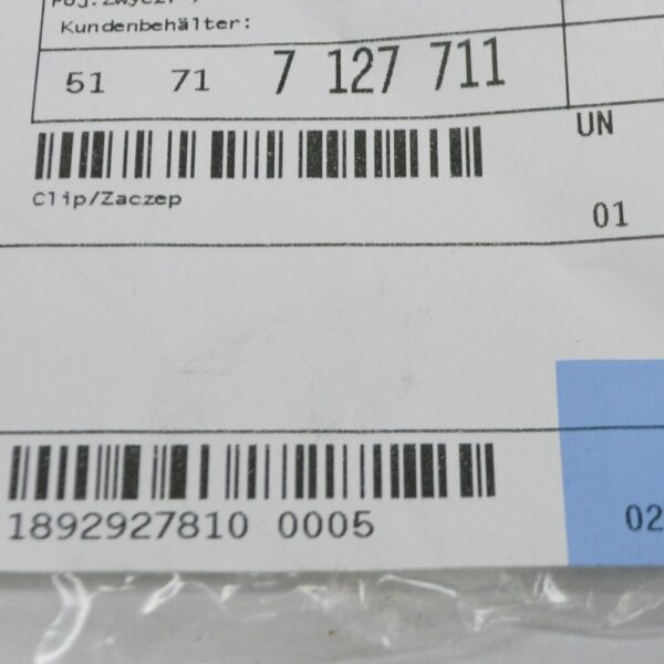 51717127711 - BMW 6 Cabrio E64 Exterior Trim Grill Clip 51717127711 7127711 NEW GENUINE