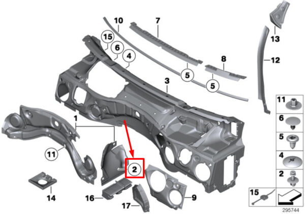 51717548693 - NEW BMW X1 E84 EXPANDING RIVETS 7548693 51717548693 GENUINE
