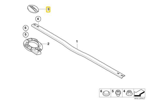 51717895251 - New Genuine BMW 3 Series E46 M3 Exterior Strut Tower Brace Cover - Left 7895251