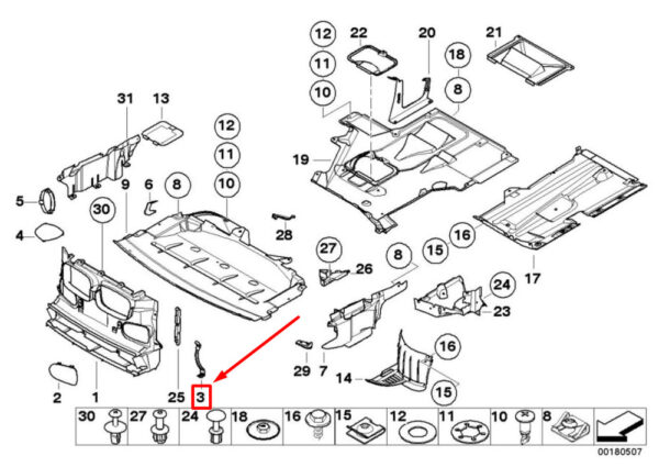 51718215361 - NEW BMW 5 E39 FRONT AIRDUCT LINK 8215361 51718215361 ORIGINAL