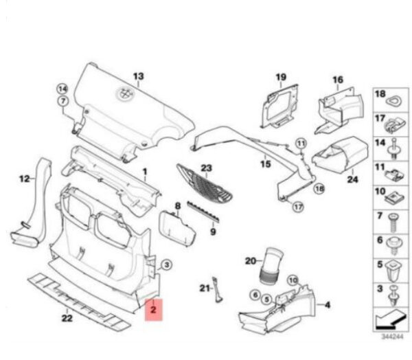51718268371 - NEW BMW 3 SERIES E46 FRONT AIR INTAKE DUCT 51718268371 8268371