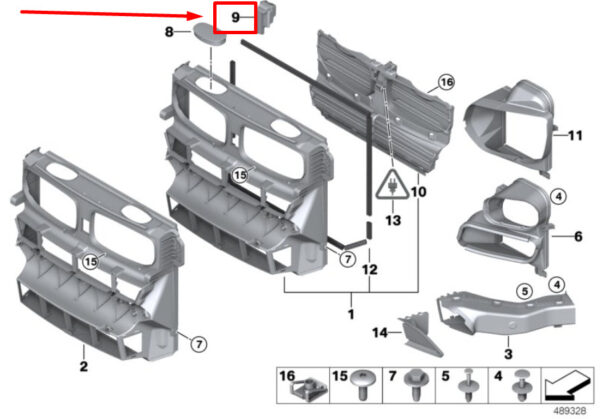 51747200034 - NEW BMW X5 E70 COOLER AIR CHANNEL - FOAM GASKET 51747200034 7200034 ORIGINAL