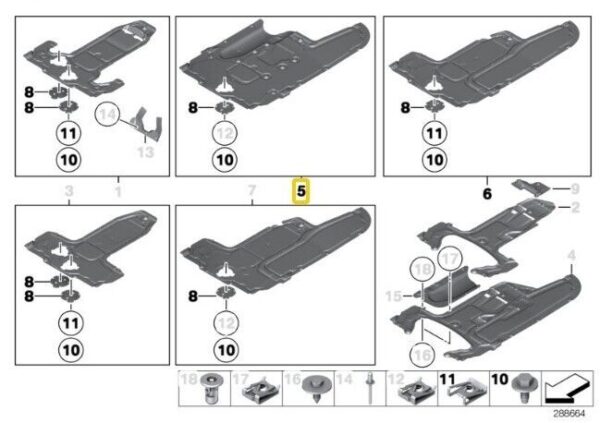 51757193220 - BMW F10 F11 F07 F01 UNDERFLOOR COATING AUTOMATIC TRANSMISSION 51757193220 GOLD