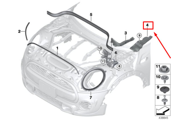 51767297241 - NEW MINI COOPER F56 LEFT WHEEL LIMESCALE TRIM 7297241 51767297241 GENUINE