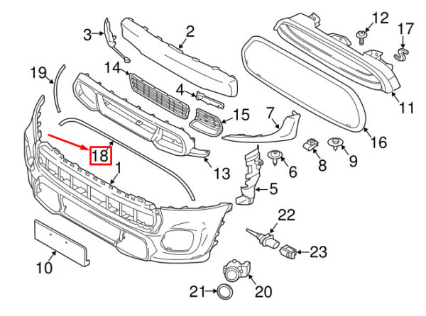 51767300559 - MINI COOPER F56 FRONT HOOD GASKET 51767300559 7300559 NEW GENUINE