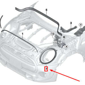 51767388102 - NEW MINI -LANDSMANN F60 RIGHT HEADLIGHT SEAL 7388102 51767388102 GENUINE