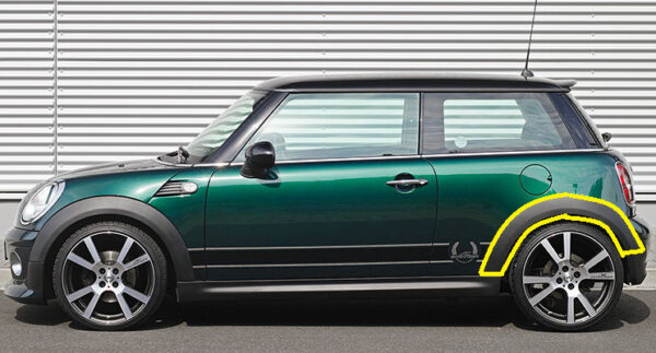 51777167593 - NEW MINI R55 / LCI REAR LEFT WHEEL ARCH FLARE SIDE PANEL TRIM 7167593