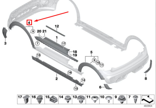51777387889 - NEW OEM MINI COOPER F55 FRONT LEFT WHEEL ARCH COVER USA 51777387889 GENUINE