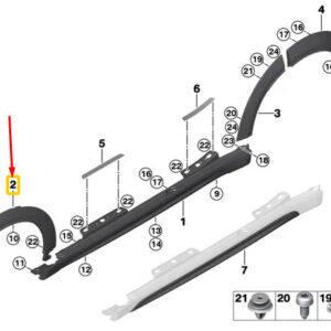 51777389367 - NEW MINI -LANDSMANN F60 FRONT LEFT WHEEL COVER US 51777389367 GENUINE