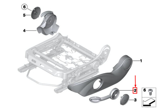 52102752672 - MINI CLUBMAN R55 FRONT LEFT SEAT HEIGHT ADJUSTER HANDLE 52102752672 NEW GENUINE