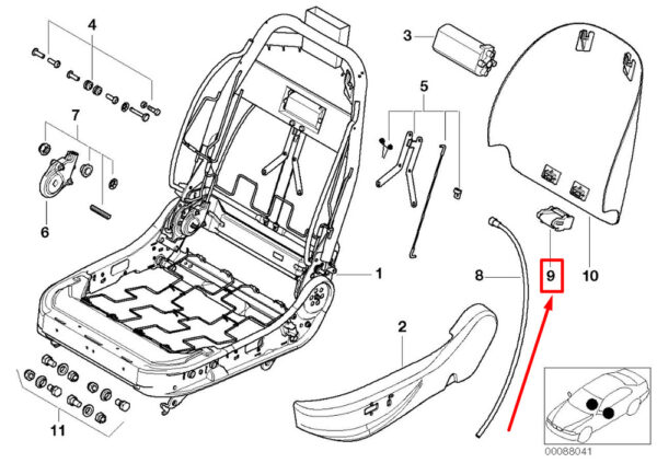 52107027224 - NEW BMW Z8 ROADSTER E52 INTERIOR 52107027224 7027224 GENUINE
