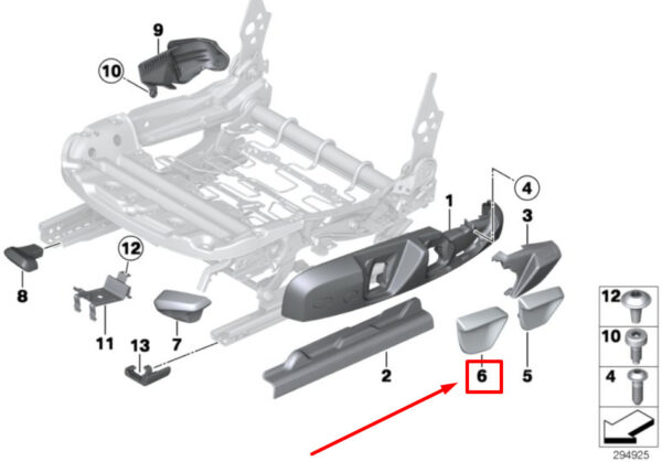 52107270145 - BMW 2 F23 left seat lever seat height adjustment 52107270145 7270145 NEW ORIGINAL