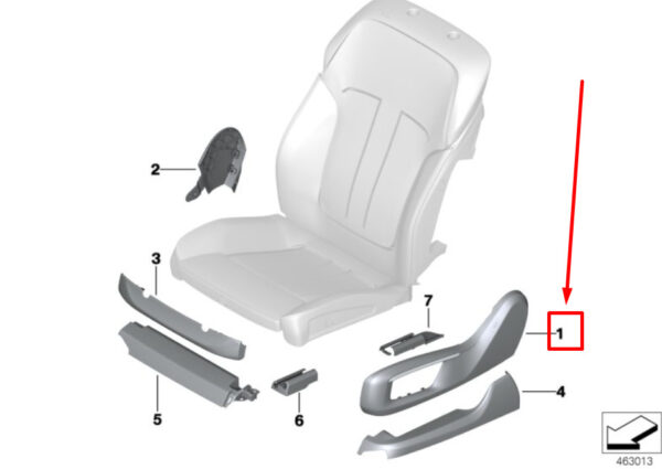 52107990410 - BMW 7 G11, G12 Right Seat Outer Trim 7990410 52107990410 NEW GENUINE