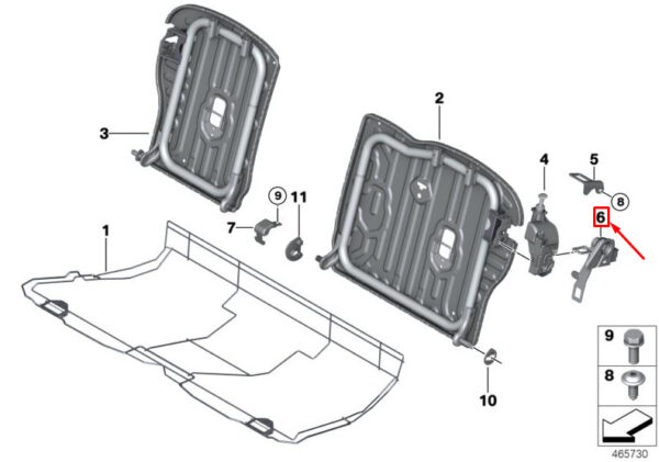 52207317711 - NEW MINI COOPER F55 F56 REAR LEFT CARGO ADJUSTER UNIT 52207317711 ORIGINAL