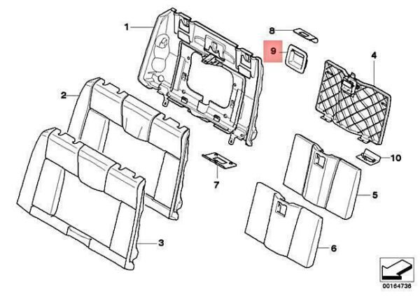 52209137031 - BMW E88 118D 118I 120D 120I 123D 125I 128I COVER CONTROL 52209137031 08-12