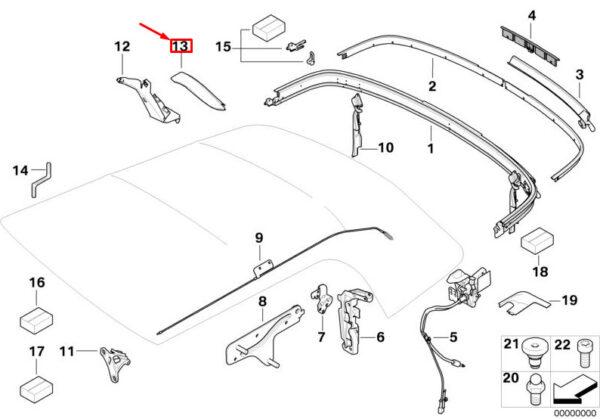 54342758507 - MINI CONVERTIBLE R57 CRASH PAD LEFT UPPER 54342758507 2758507 NEW GENUINE
