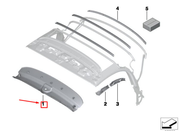 54342759741 - MINI Roadster R59 Front Header Cover 2759741 54342759741 NEW GENUINE