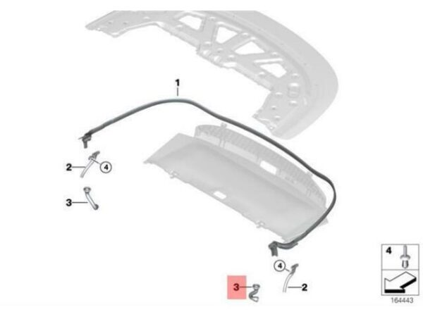 54347166891 - NEW BMW E88 CONVERTIBLE LEFT WATER OUTLET HOSE M 54347166891 08-12 GENUINE