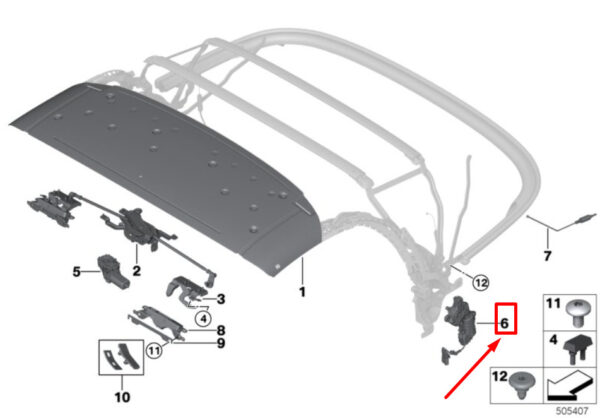 54347434511 - NEW BMW Z4 G29 LEFT DRIVE CONVERTIBLE TOP 54347434511 7434511 ORIGINAL