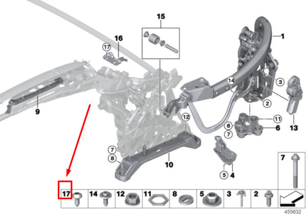 54377197984 - BMW 4 Convertible F33, F83 Lens Head Screw 7197984 54377197984 NEW REAL