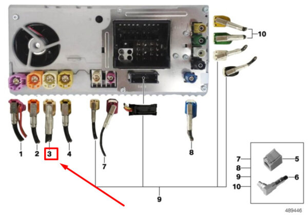 61116805942 - NEW BMW X5 F15, F85 HSD LINE HU - USB/AUX 61116805942 6805942 GENUINE