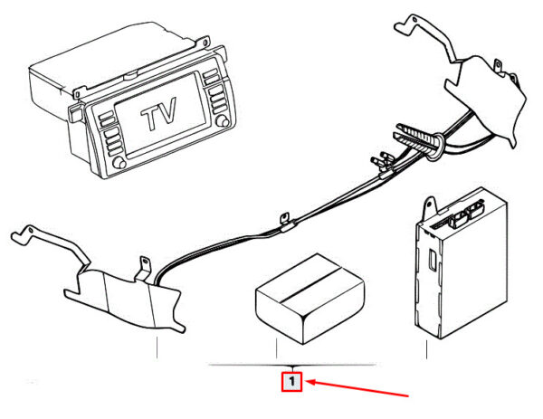 61120144096 - NEW BMW 5 E39 TV FUNCTION RETROFIT CABLE HARNESS SET 61120144096 OEM