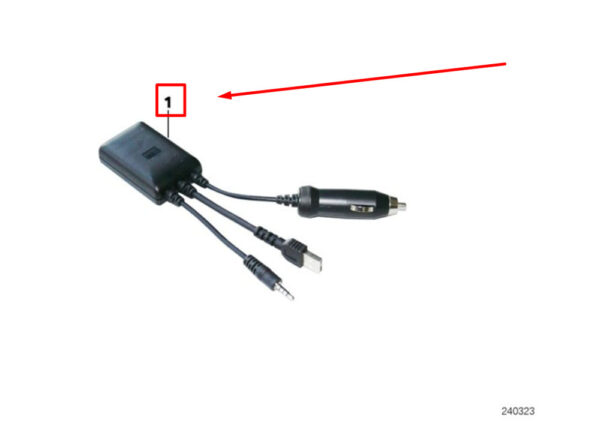 61122167663 - BMW 7 Series E65, E66, iPod iPhone Charging Adapter 2167663 61122167663 NEW ORIGINAL
