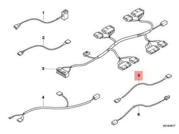 61123410500 - OEM BMW E83 E83N SUV SUPPLEMENTARY CABLE ADAPTER LEAD 61123410500 GENUINE NEW