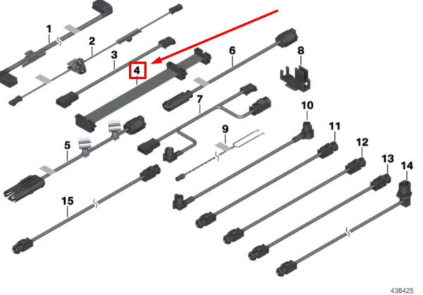 61126960259 - NEW BMW X1 E84 FLAT CABLE CAS 6960259 61126960259 ORIGINAL