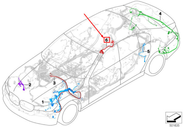 61127949825 - BMW 7 G11 Delivery Unit Repair Wiring Harness 61127949825 NEW GENUINE