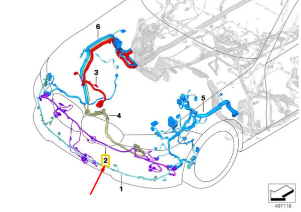 61128718954 - BMW 3 G20 Front End Wiring Harness 61128718954 8718954 NEW GENUINE
