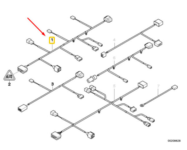 61129131749 - BMW 1 E81 Front Right Seat Wiring Set LHD 61129131749 9131749 NEW GENUINE