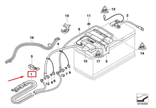 61129205520 - NEW BMW 3 Series e90 PLUS CABLE 61129205520 9205520 ORIGINAL