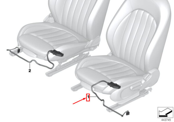 61129312680 - MINI COOPER F56 left seat harness 61129312680 9312680 NEW ORIGINAL