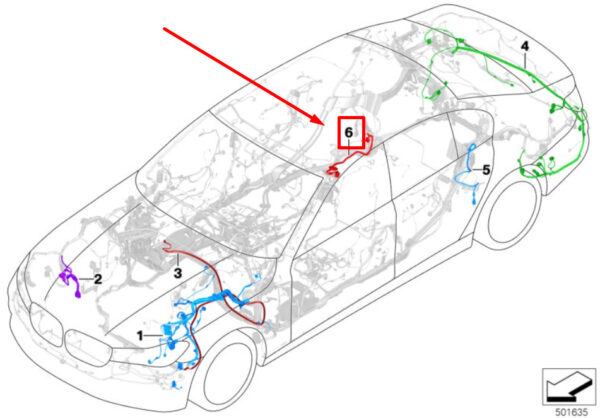 61129890936 - BMW 8 G14 Delivery Unit Repair Wiring Harness 9890936 61129890936 NEW GENUINE