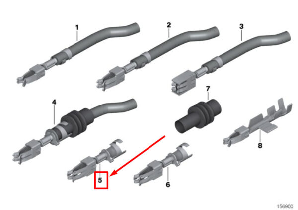 61131370691 - NEW BMW 3 G20, G28 DOUBLE LEAF SPRING CONTACT 61131370691 1370691 GENUINE