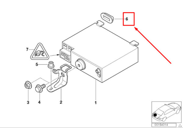 61131370818 - BMW 3 Series E46 front door radio rubber grommet 1370818 61131370818 NEW ORIGINAL
