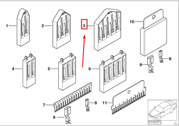 61131393766 - NEW BMW X3 F25 FAN CONNECTION - INSULATION HOUSING 1393766 61131393766 ORIGINAL