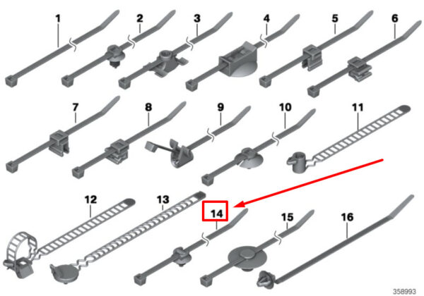 61136933279 - NEW BMW 5 E60 WIRING HARNESS WITH CLAMP 6933279 61136933279 GENUINE
