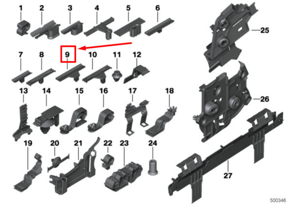 61138362787 - NEW BMW 3 G20, G28 WIRING HARNESS BREAKER CLIP 61138362787 8362787 GENUINE