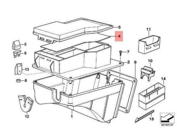 61138365812 - OEM BMW 3 E36 STICKER STICK ON LABEL IN FUSE BOX 61138365812 GENUINE NEW