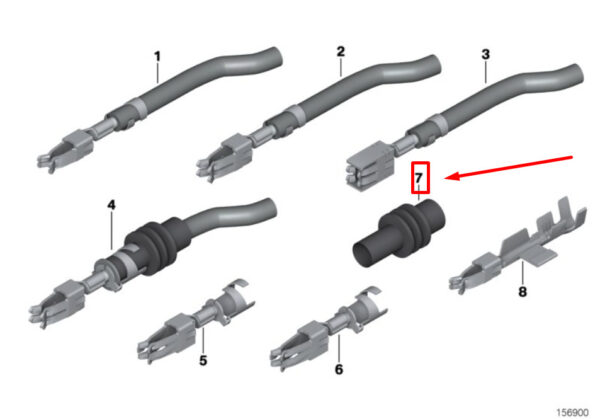 61138377763 - NEW BMW G20 CABLE PLUG CONTACT PEN SEAL GROM. 61138377763 8377763