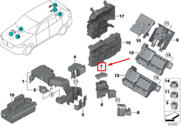 61149340274 - NEW BMW X6G06 VEHICLES WITH REPEAT SYSTEM COVER 9340274 61149340274