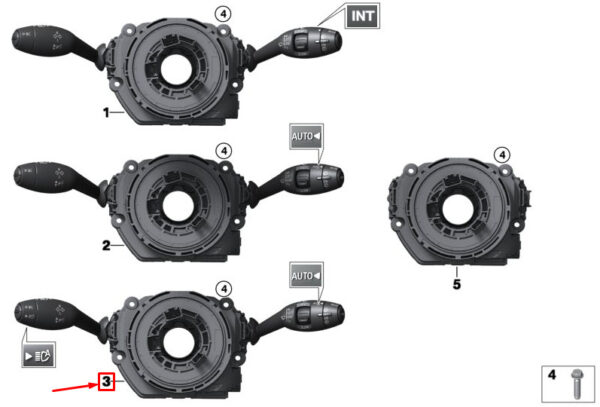 61316828983 - NEW MINI COOPER F55 STEERING COLUMN SWITCH CLUSTER 61316828983 6828983 ORIGINAL
