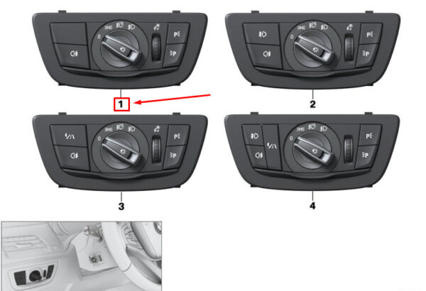 61316834945 - BMW 7 G11 Headlight Switch Control Unit 61316834945 NEW GENUINE