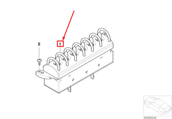 61316917989 - MINI CONVERTIBLE R52 Center Console Switch 6917989 61316917989 NEW GENUINE