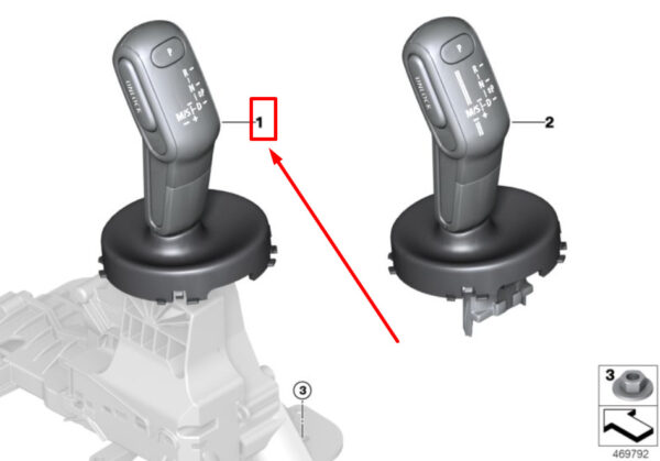61316991605 - NEW MINI CLUBMAN F54 AUTOMATIC GEAR SHIFTING KNOB 6991605 61316991605 GENUINE